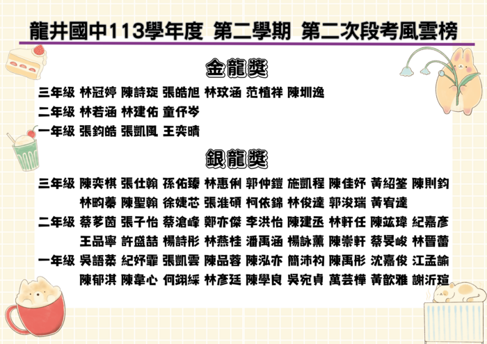 金銀龍榜圖片