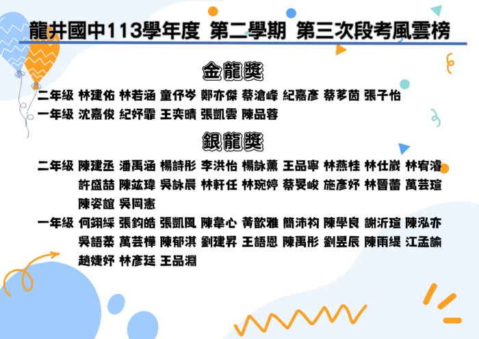 金銀龍榜圖片