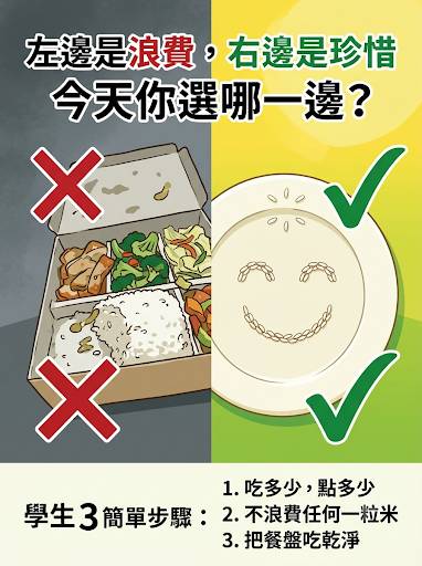 愛惜食物 珍惜地球 從你我做起